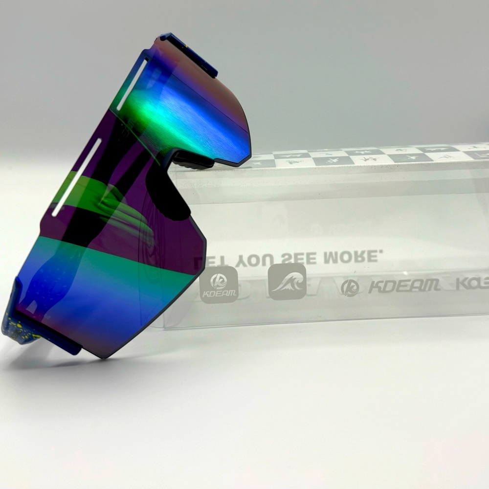 KDEAM KD0803 C09 Sunglasses, Blue and Green